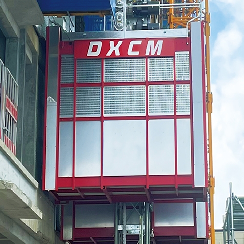 construction lift in building